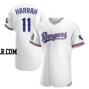 Toby Harrah Men's Texas Rangers White Authentic Home Jersey