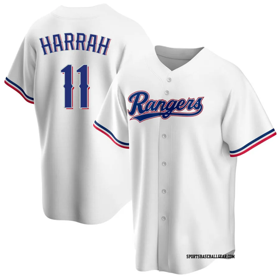 Toby Harrah Men's Texas Rangers White Replica Home Jersey