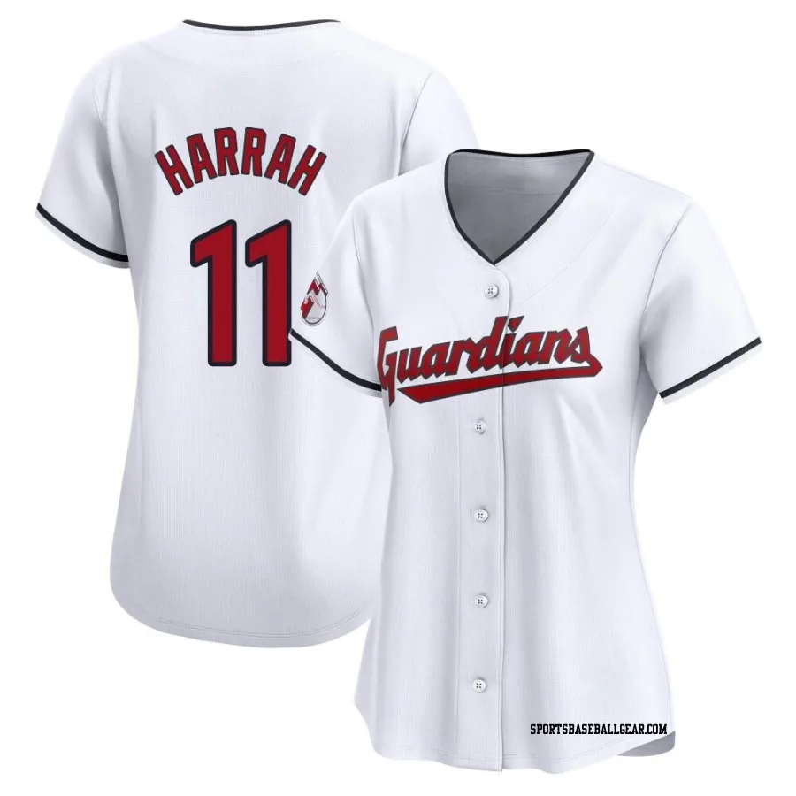 Toby Harrah Women's Cleveland Guardians White Limited Home Jersey