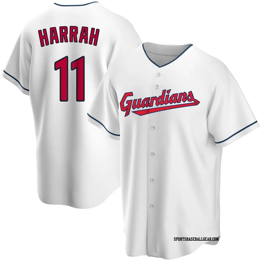 Toby Harrah Youth Cleveland Guardians White Replica Home Jersey