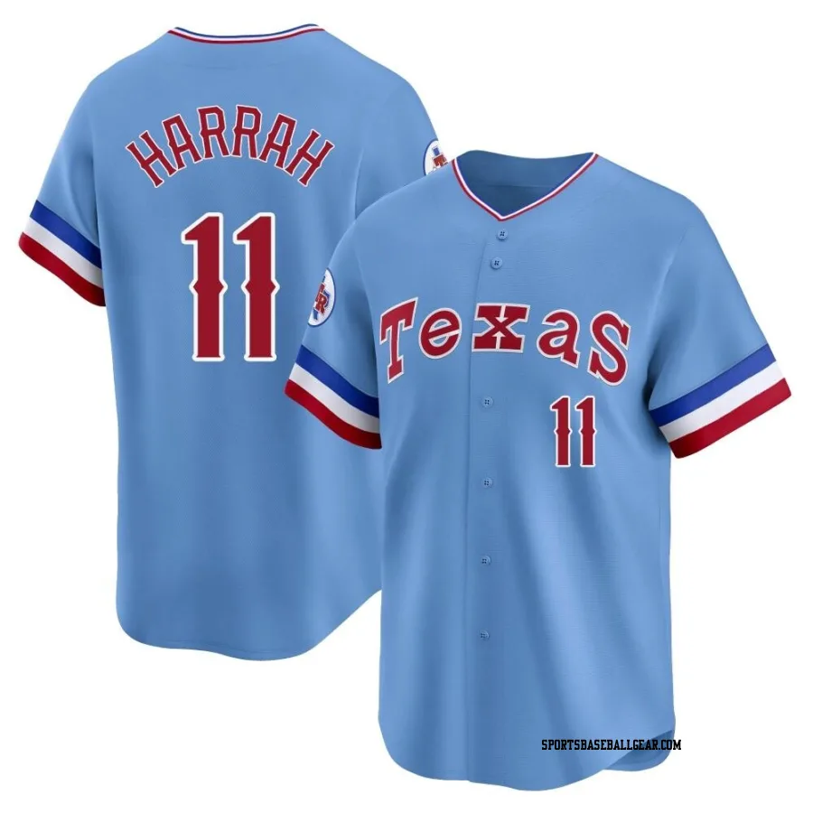 Toby Harrah Youth Texas Rangers Light Blue Limited Cooperstown Collection Jersey