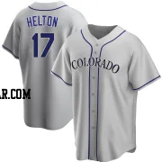 Todd Helton Men's Colorado Rockies Gray Replica Road Jersey