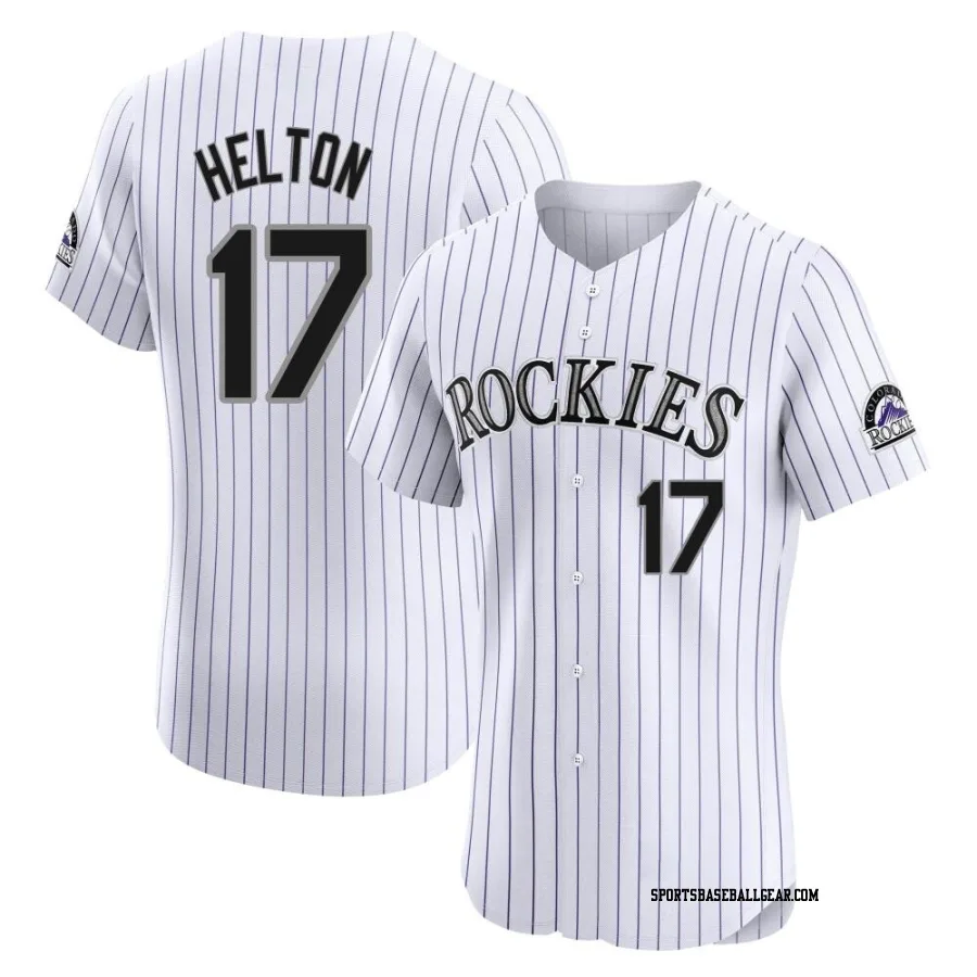 Todd Helton Men's Colorado Rockies White Elite Home Jersey