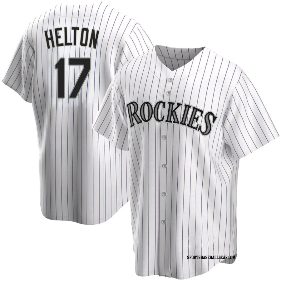 Todd Helton Men's Colorado Rockies White Replica Home Jersey