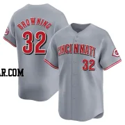 Tom Browning Men's Cincinnati Reds Gray Limited Away Jersey