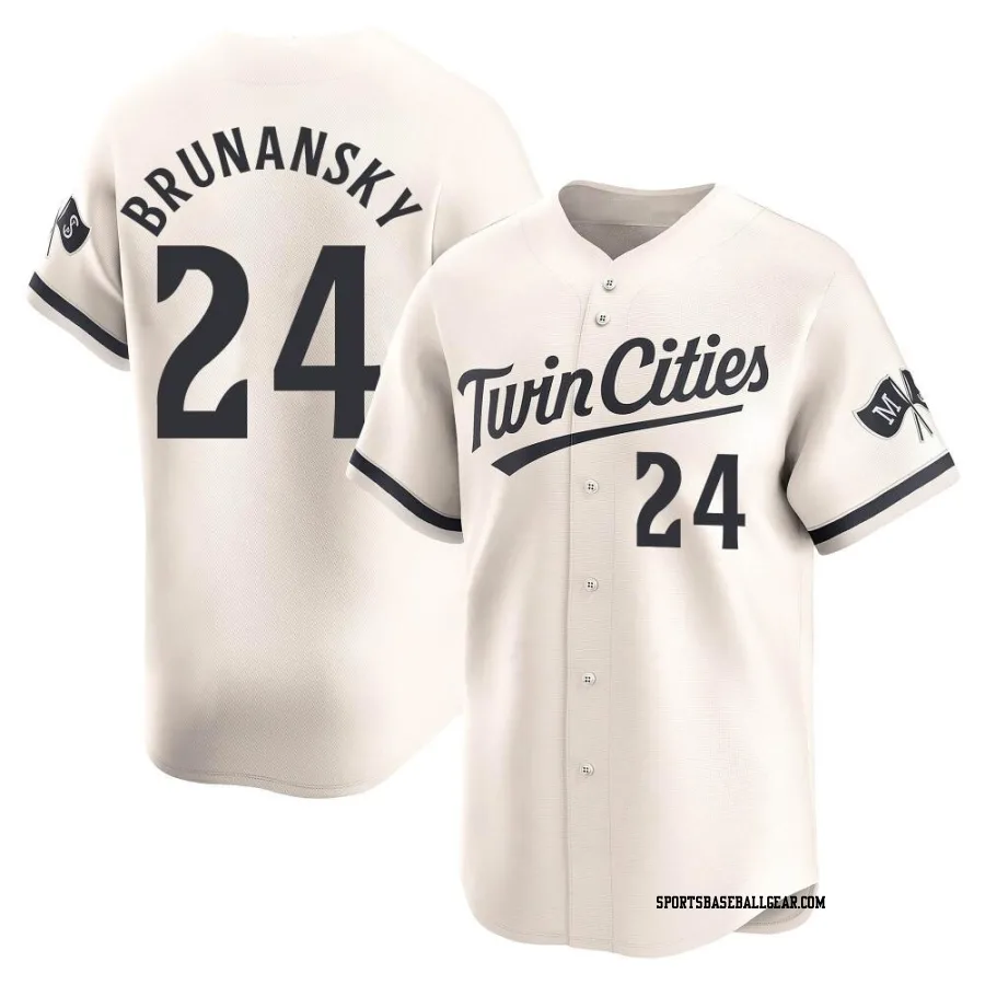 Tom Brunansky Men's Minnesota Twins Cream Limited Alternate Jersey