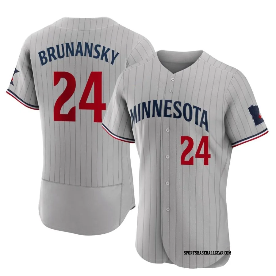 Tom Brunansky Men's Minnesota Twins Gray Authentic Road Jersey