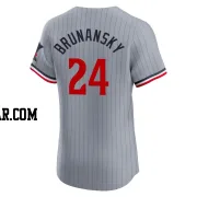 Tom Brunansky Men's Minnesota Twins Gray Elite Road Jersey