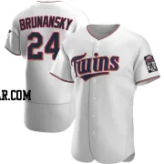 Tom Brunansky Men's Minnesota Twins White Authentic Home Jersey