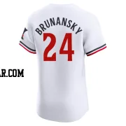 Tom Brunansky Men's Minnesota Twins White Elite Home Jersey