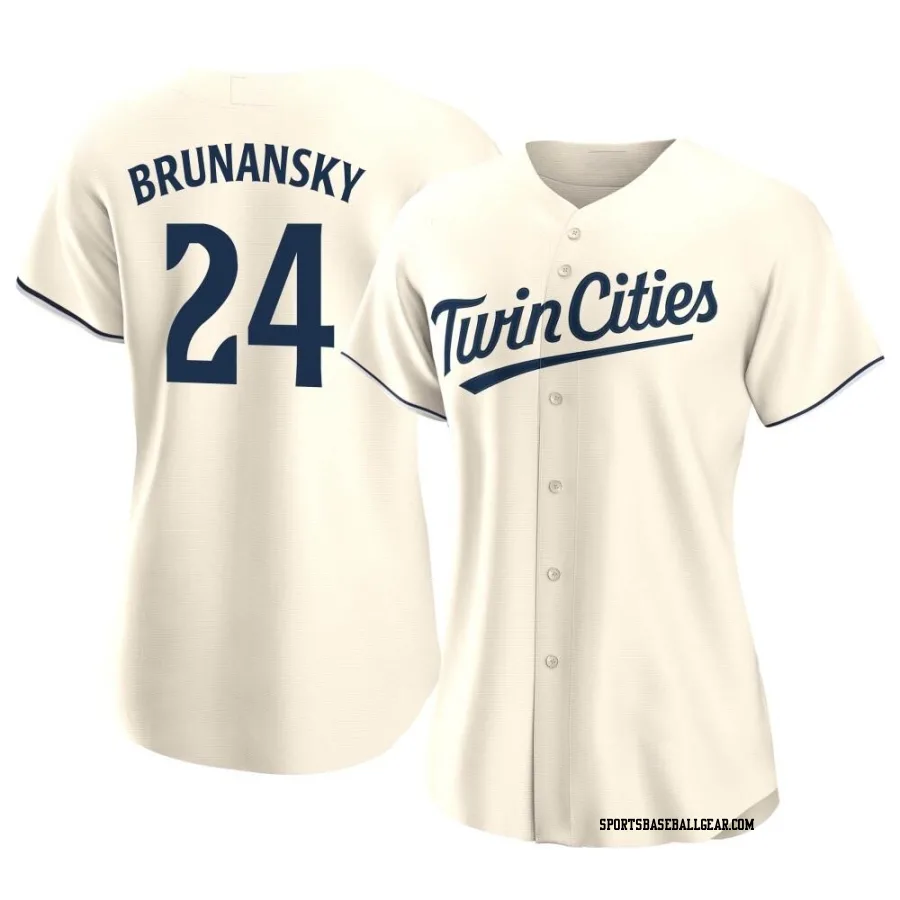 Tom Brunansky Women's Minnesota Twins Cream Authentic Alternate Jersey