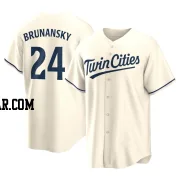 Tom Brunansky Youth Minnesota Twins Cream Replica Alternate Jersey