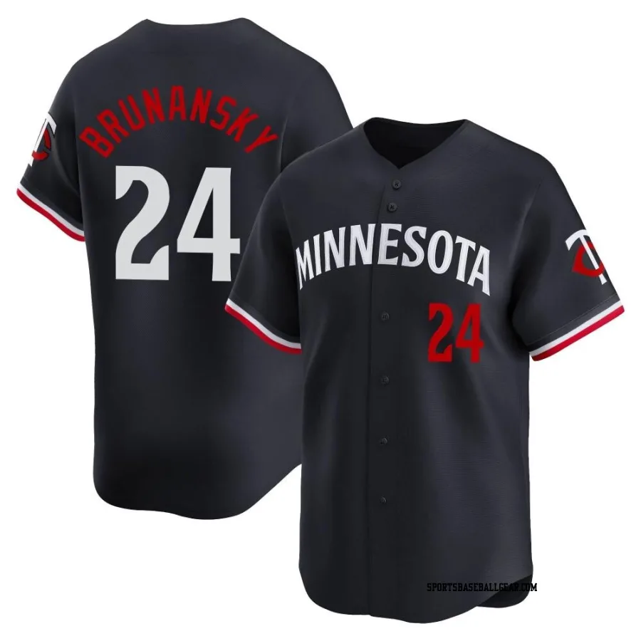 Tom Brunansky Youth Minnesota Twins Navy Limited Alternate Jersey