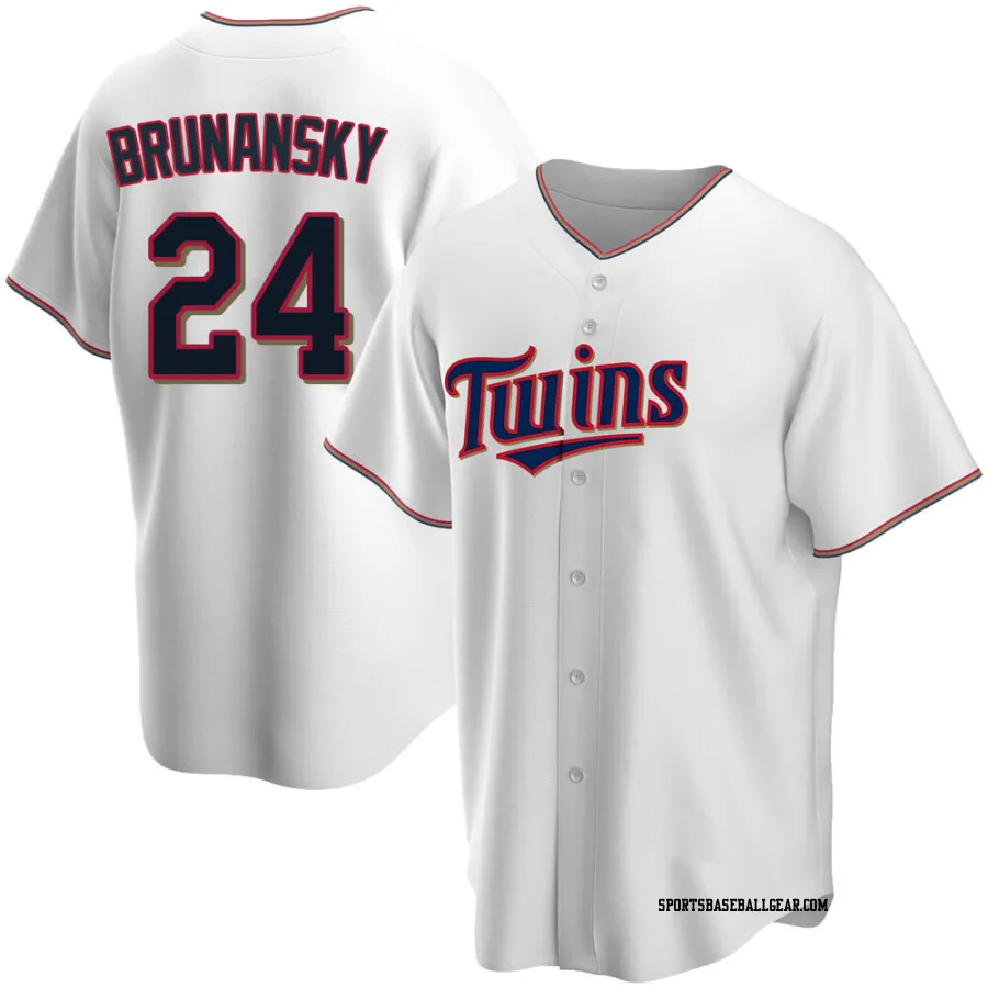 Tom Brunansky Youth Minnesota Twins White Replica Home Jersey