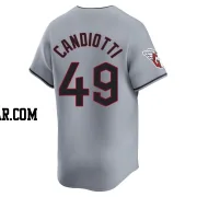 Tom Candiotti Men's Cleveland Guardians Gray Limited Road Jersey