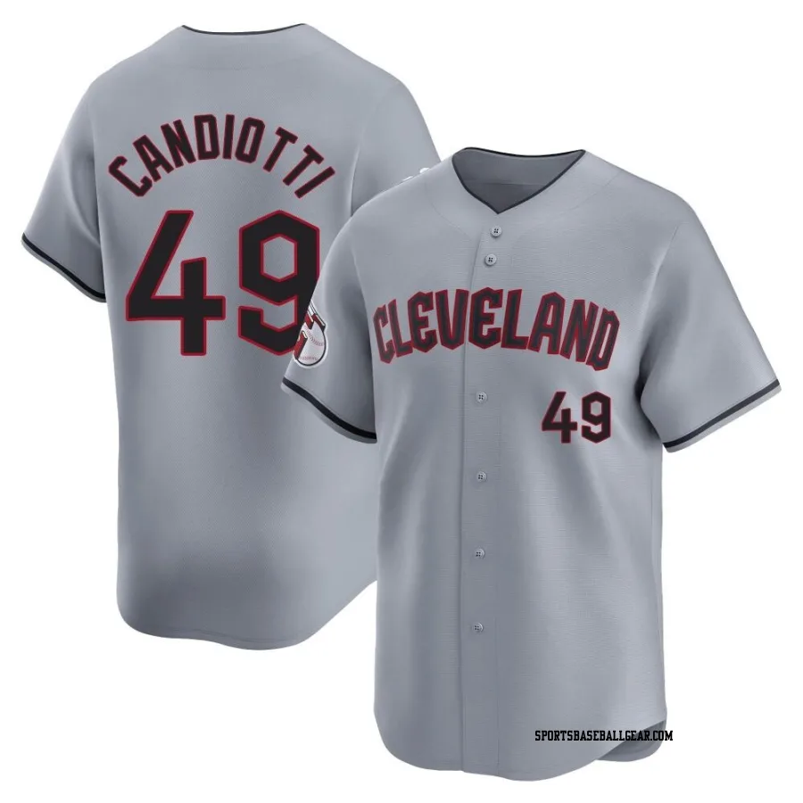 Tom Candiotti Men's Cleveland Guardians Gray Limited Road Jersey