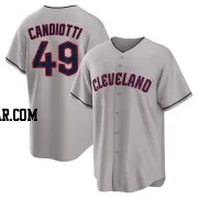 Tom Candiotti Men's Cleveland Guardians Gray Replica Road Jersey