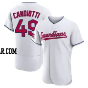 Tom Candiotti Men's Cleveland Guardians White Authentic Home Jersey