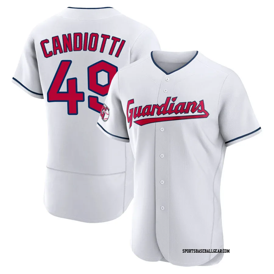 Tom Candiotti Men's Cleveland Guardians White Authentic Home Jersey