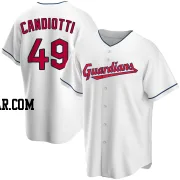 Tom Candiotti Men's Cleveland Guardians White Replica Home Jersey