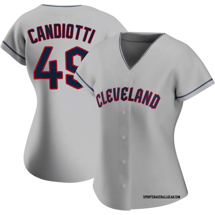 Tom Candiotti Women's Cleveland Guardians Gray Authentic Road Jersey