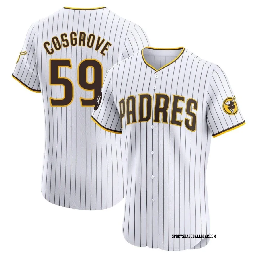 Tom Cosgrove Men's San Diego Padres White Elite Home Patch Jersey