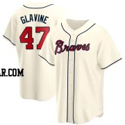 Tom Glavine Men's Atlanta Braves Cream Replica Alternate Jersey