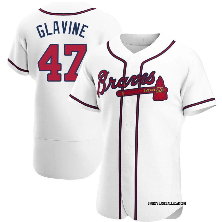 Tom Glavine Men's Atlanta Braves White Authentic Home Jersey