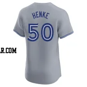 Tom Henke Men's Toronto Blue Jays Gray Elite Road Jersey