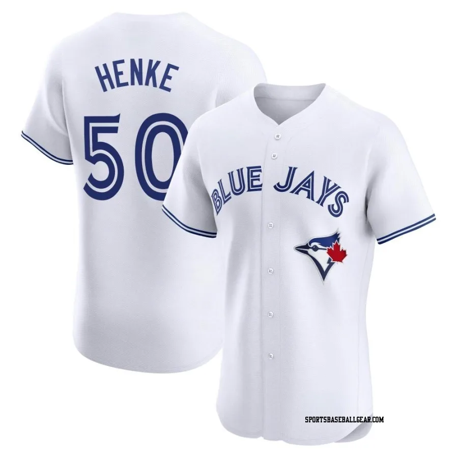 Tom Henke Men's Toronto Blue Jays White Elite Home Jersey