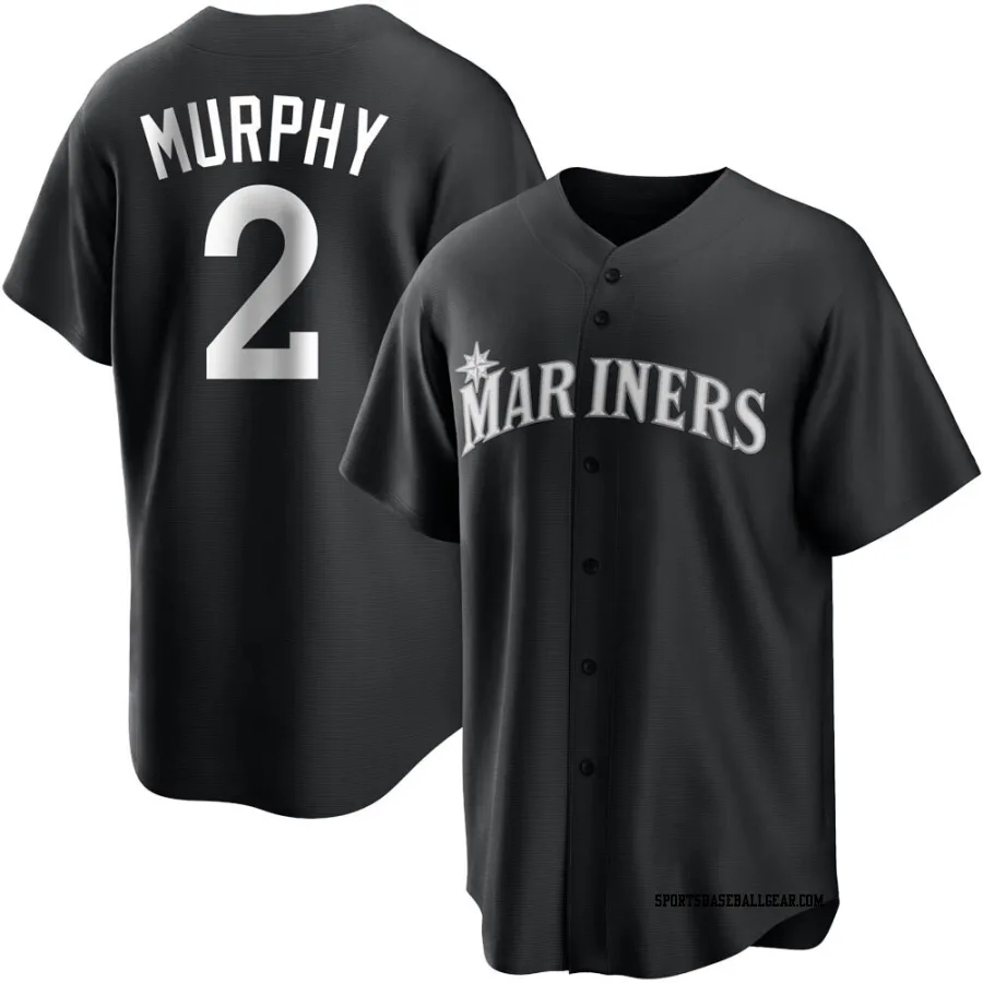 Tom Murphy Youth Seattle Mariners Black/White Replica Jersey