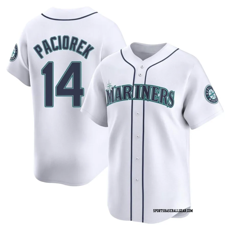 Tom Paciorek Men's Seattle Mariners White Limited Home Jersey