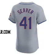 Tom Seaver Men's New York Mets Gray Elite Road Jersey