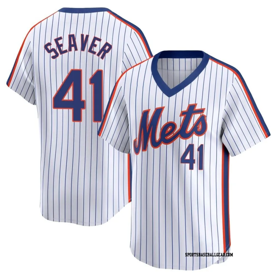 Tom Seaver Men's New York Mets White Limited Cooperstown Collection Jersey