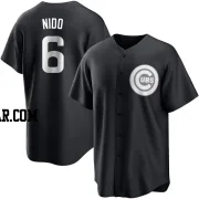 Tomás Nido Men's Chicago Cubs Black/White Replica Tomas Nido Jersey