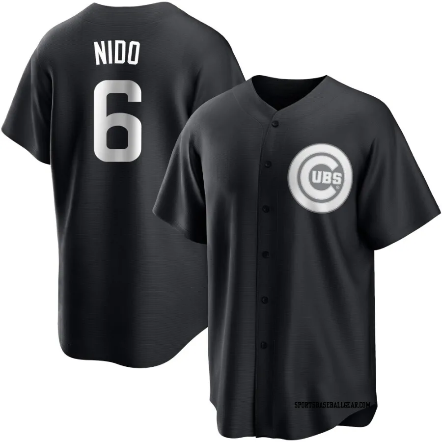 Tomás Nido Men's Chicago Cubs Black/White Replica Tomas Nido Jersey