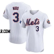 Tomas Nido Men's New York Mets White Elite Home Patch Jersey