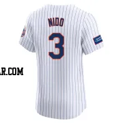 Tomas Nido Men's New York Mets White Elite Home Patch Jersey