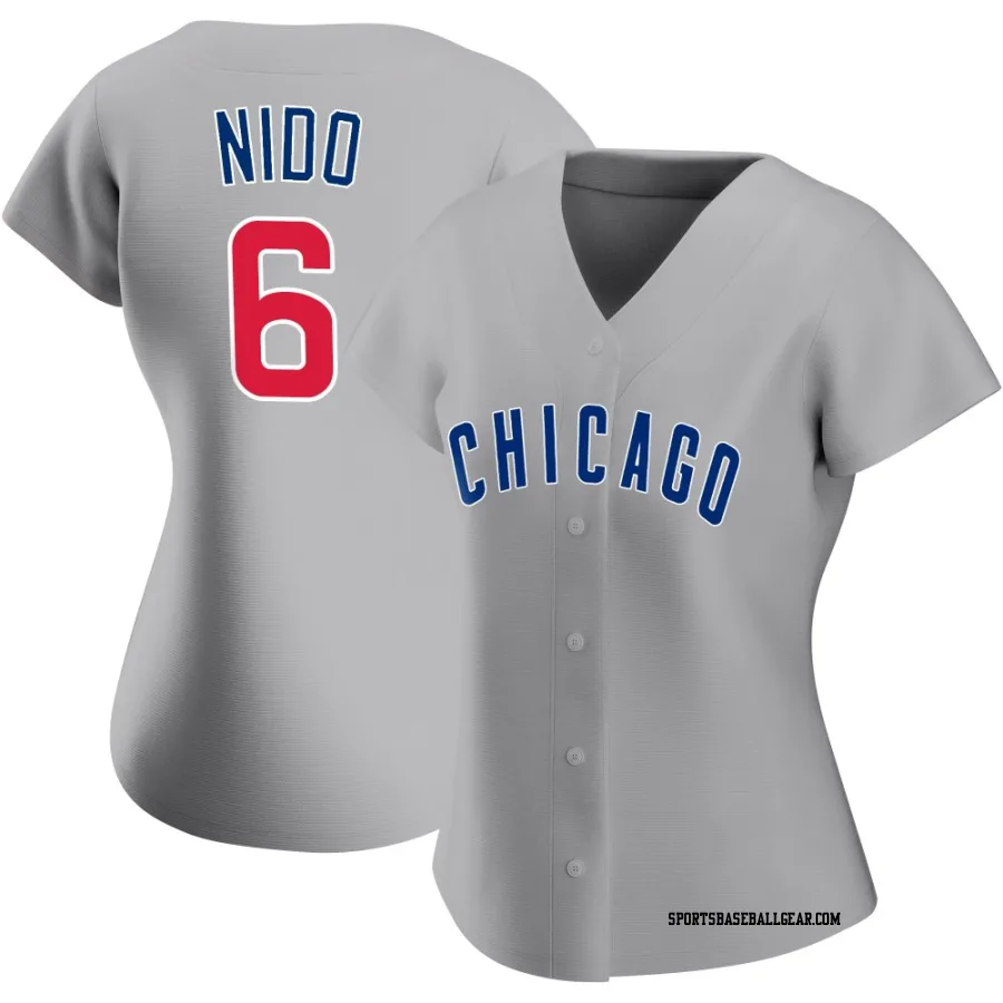 Tomás Nido Women's Chicago Cubs Gray Authentic Tomas Nido Road Jersey