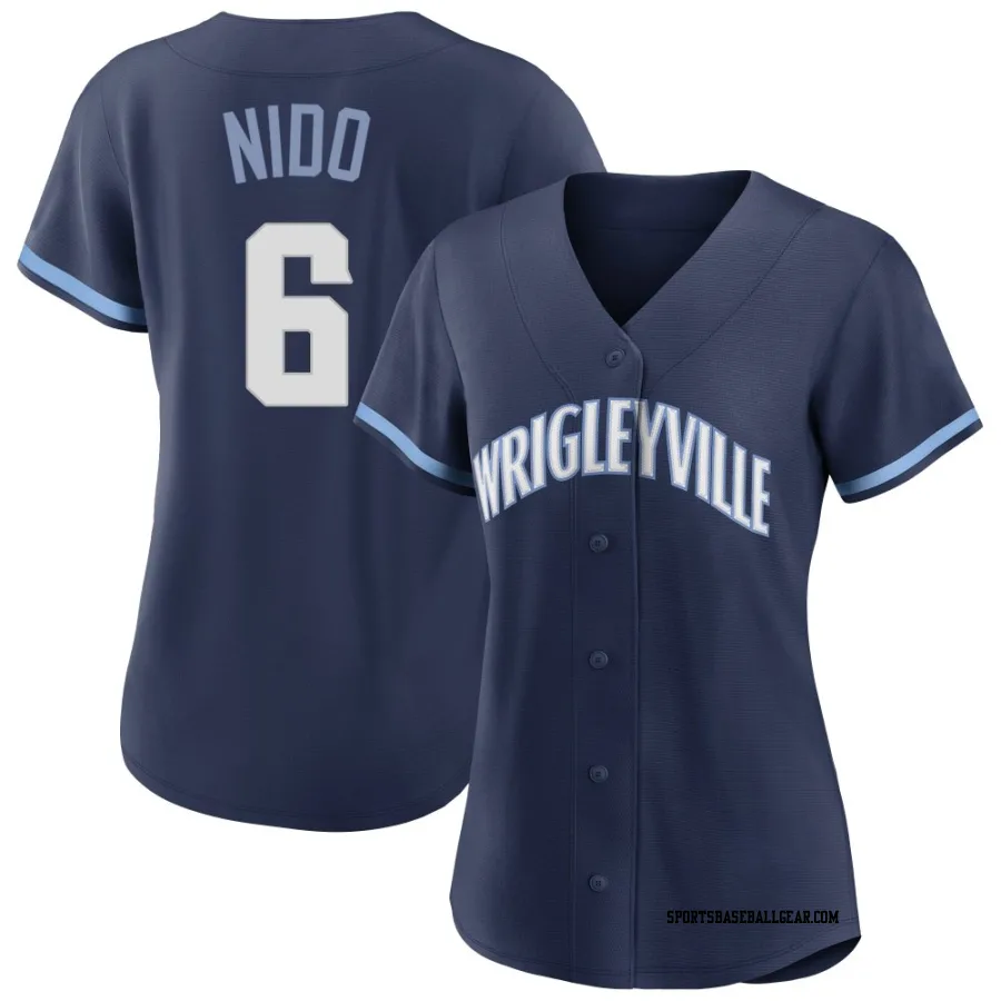 Tomás Nido Women's Chicago Cubs Navy Authentic Tomas Nido 2021 City Connect Jersey