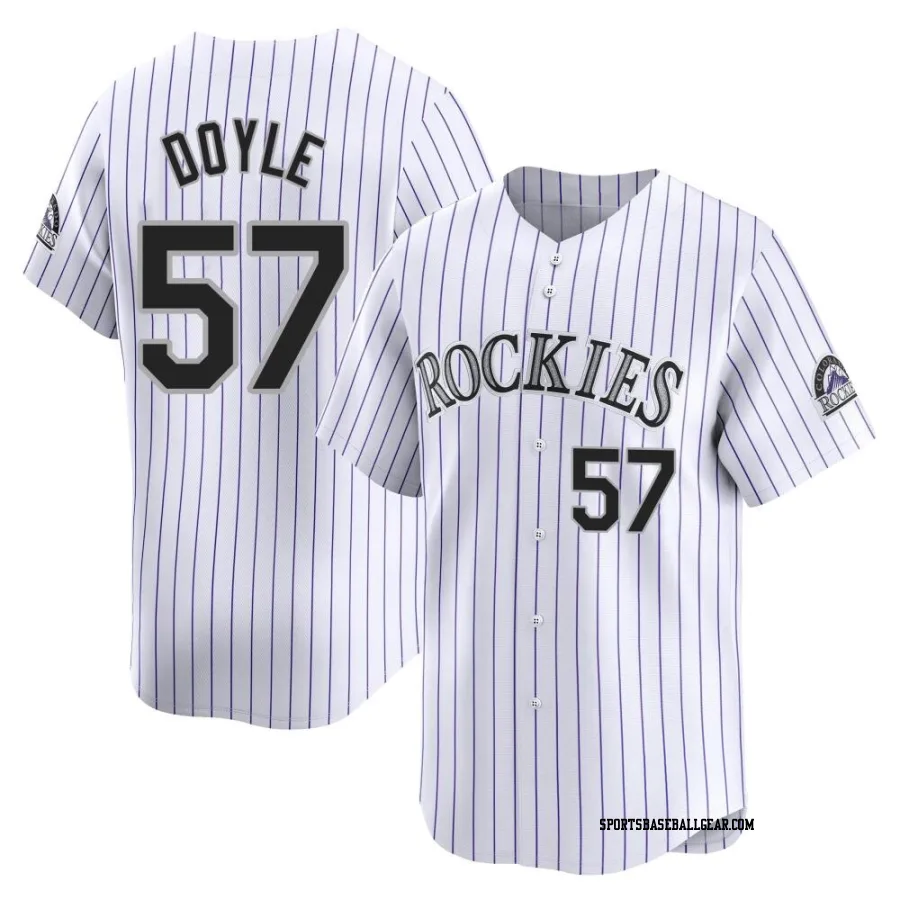 Tommy Doyle Men's Colorado Rockies White Limited Home Jersey