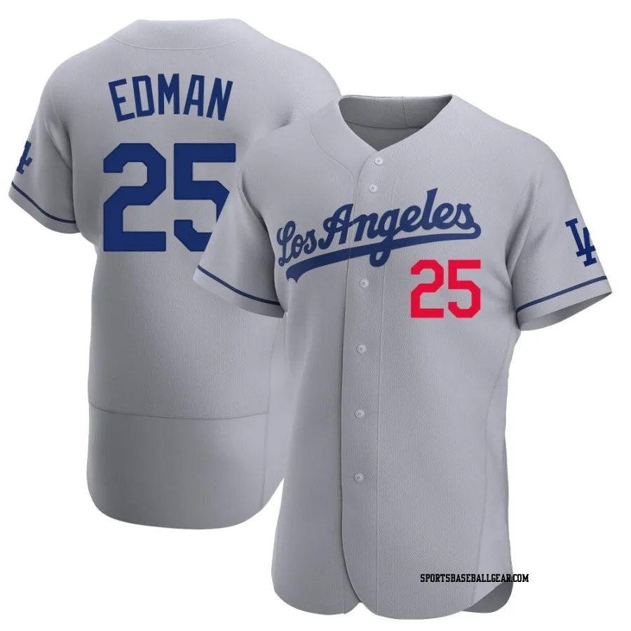 Tommy Edman Men's Los Angeles Dodgers Gray Authentic Away Jersey