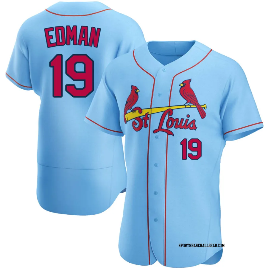 Tommy Edman Men's St. Louis Cardinals Light Blue Authentic Alternate Jersey