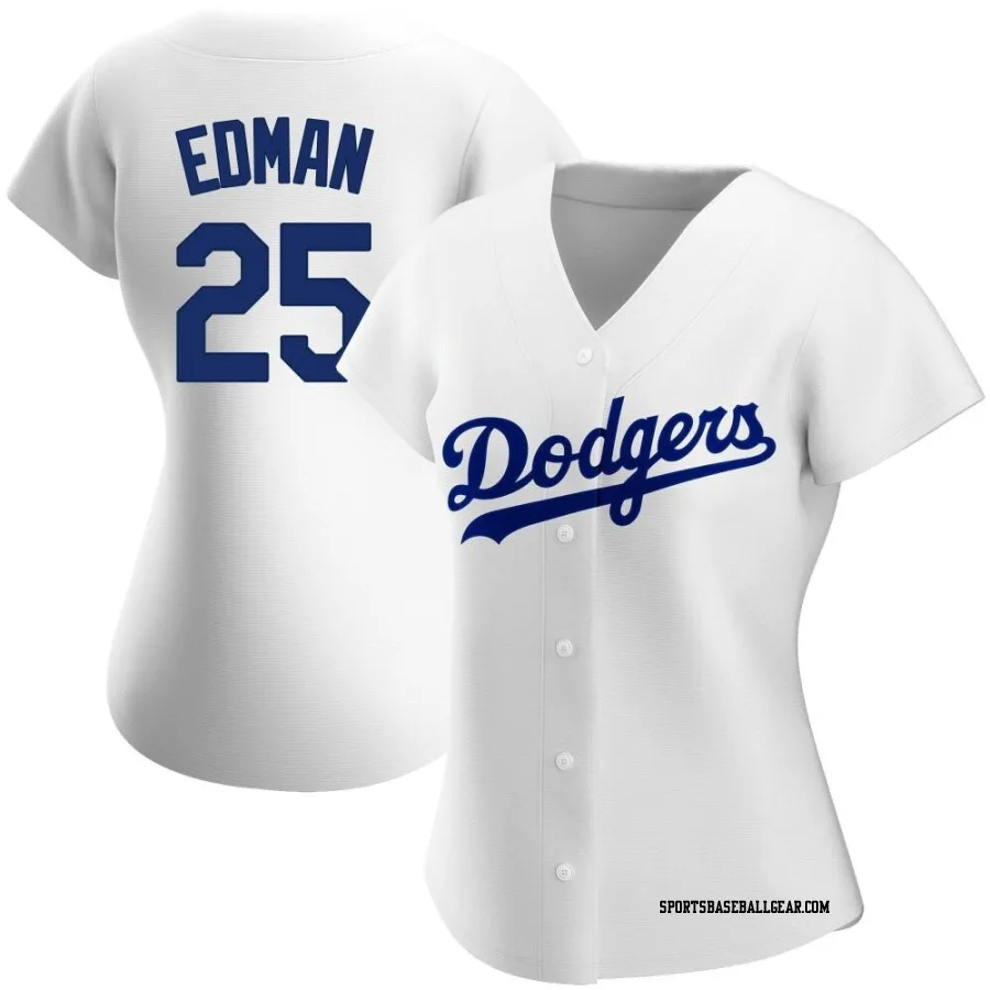 Tommy Edman Women's Los Angeles Dodgers White Authentic Home Jersey