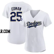 Tommy Edman Women's Los Angeles Dodgers White/Gold Authentic 2021 Gold Program Player Jersey