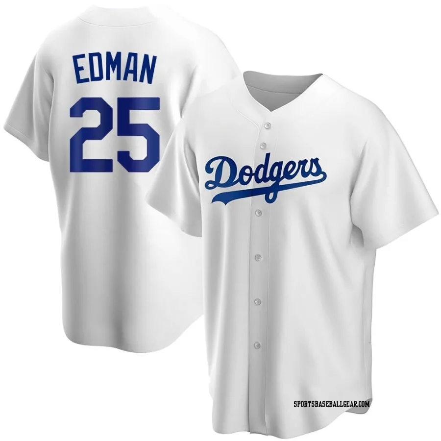 Tommy Edman Youth Los Angeles Dodgers White Replica Home Jersey