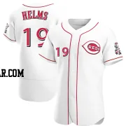 Tommy Helms Men's Cincinnati Reds White Authentic Home Jersey