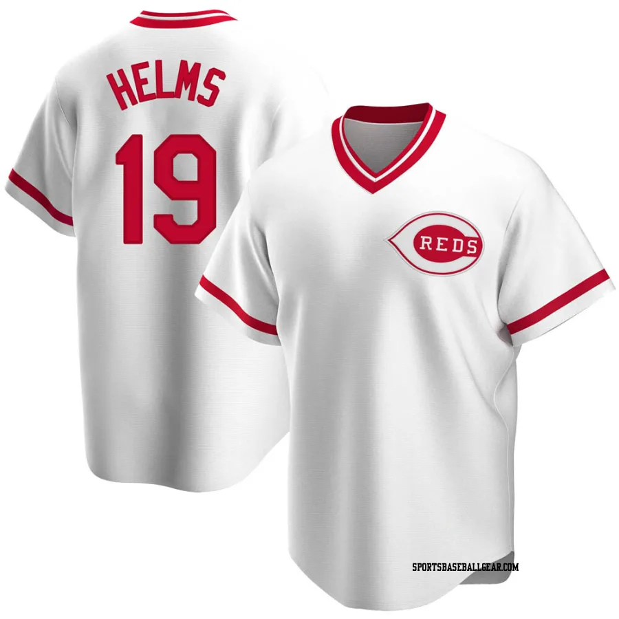 Tommy Helms Youth Cincinnati Reds White Replica Home Cooperstown Collection Jersey