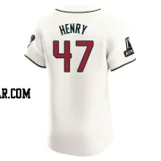 Tommy Henry Men's Arizona Diamondbacks Cream Elite Home Patch Jersey