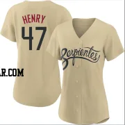 Tommy Henry Women's Arizona Diamondbacks Gold Authentic 2021 City Connect Cool Base Jersey